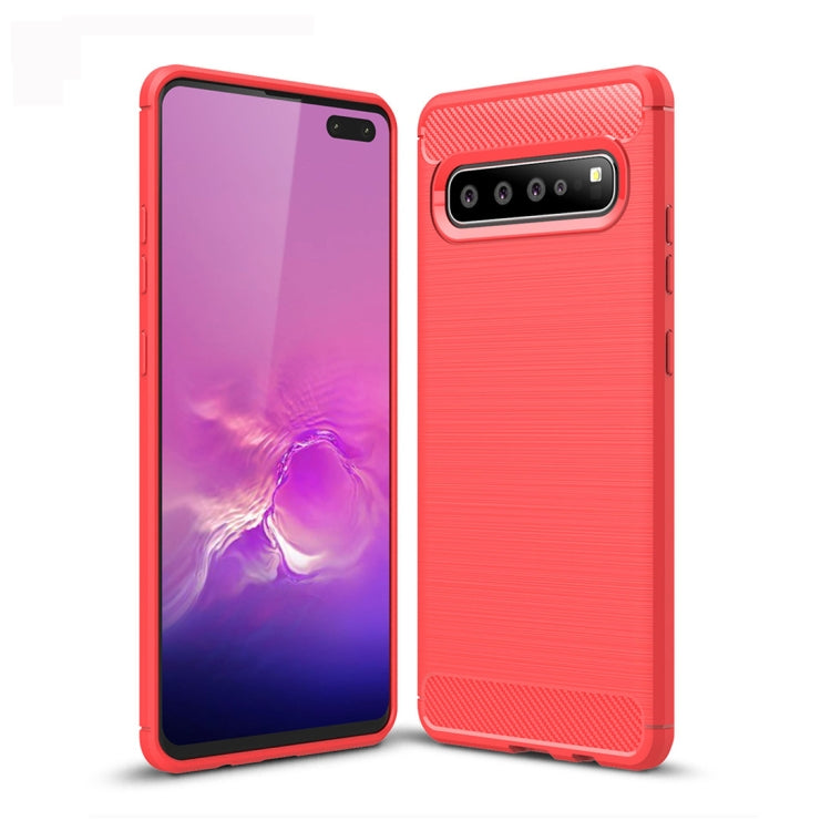 Brushed Texture Carbon Fiber TPU Case for Galaxy S10 5G, For Galaxy S10 5G, For Samsung Galaxy S10 5G