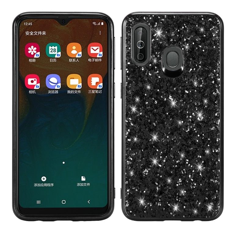 Glittery Powder Shockproof TPU Case for Galaxy A40, For Galaxy A40