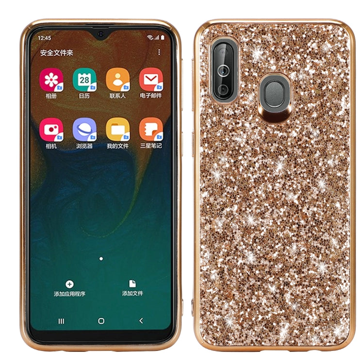 Glittery Powder Shockproof TPU Case for Galaxy A40, For Galaxy A40