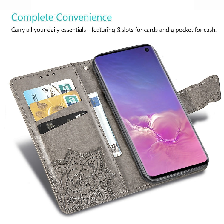 Butterfly Love Flowers Embossing Horizontal Flip Leather Case for Galaxy S10, with Holder &amp; Card Slots &amp; Wallet &amp; Lanyard, For Galaxy S10