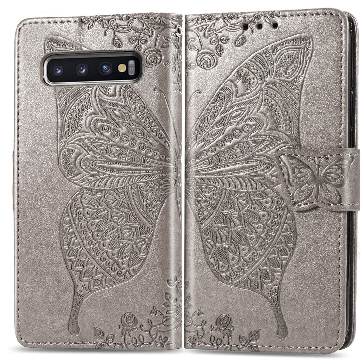 Butterfly Love Flowers Embossing Horizontal Flip Leather Case for Galaxy S10, with Holder &amp; Card Slots &amp; Wallet &amp; Lanyard, For Galaxy S10