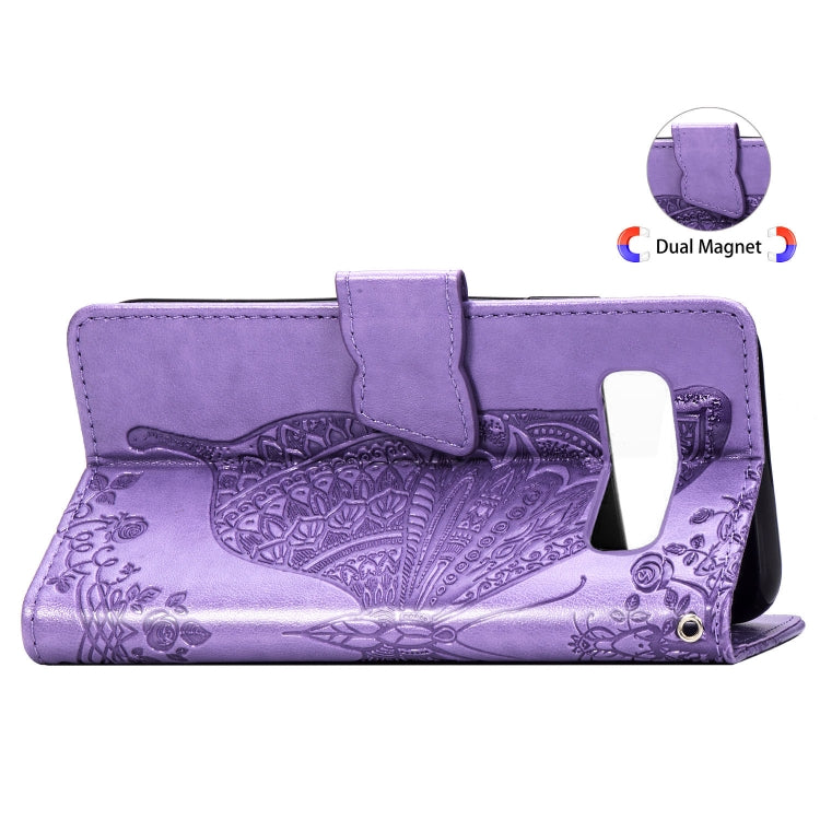 Butterfly Love Flowers Embossing Horizontal Flip Leather Case for Galaxy S10, with Holder &amp; Card Slots &amp; Wallet &amp; Lanyard, For Galaxy S10
