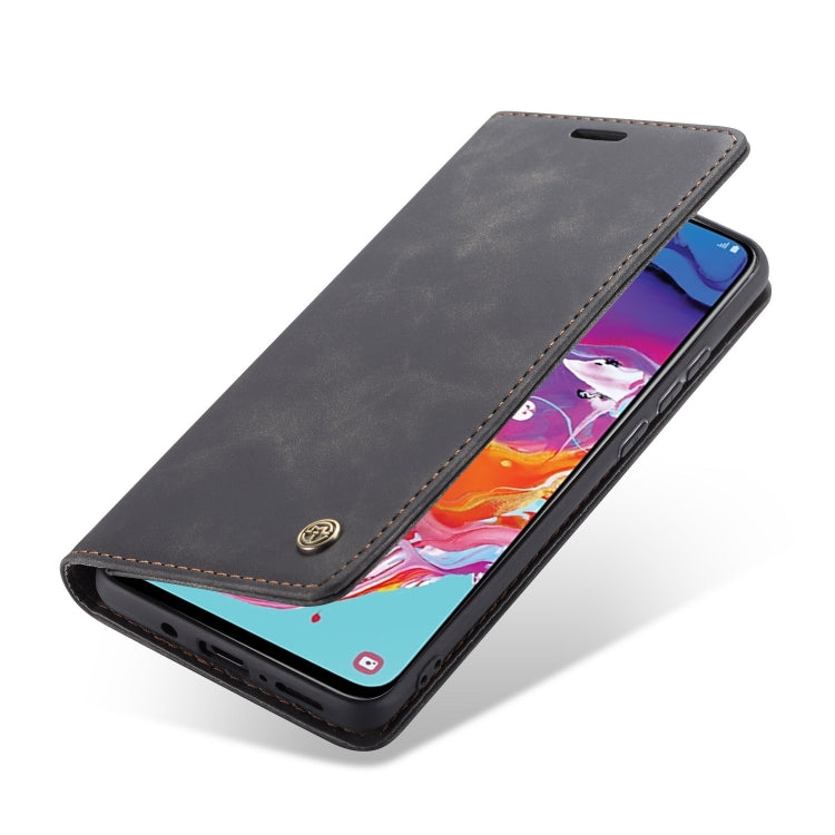 CaseMe-013 Multifunctional Retro Frosted Horizontal Flip Leather Case for Galaxy A70, with Card Slot &amp; Holder &amp; Zipper Wallet &amp; Photo Frame, For Galaxy A70