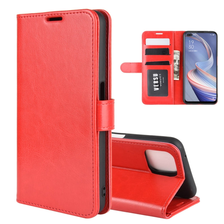 For Oppo A92s R64 Texture Single Horizontal Flip Protective Case with Holder & Card Slots & Wallet& Photo Frame, For OPPO A92s