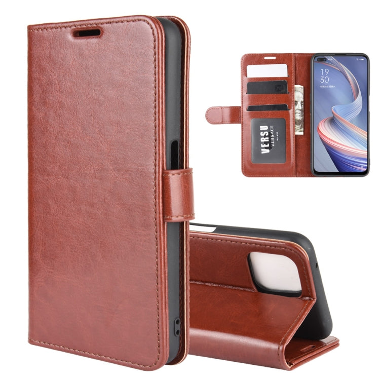 For Oppo A92s R64 Texture Single Horizontal Flip Protective Case with Holder & Card Slots & Wallet& Photo Frame, For OPPO A92s