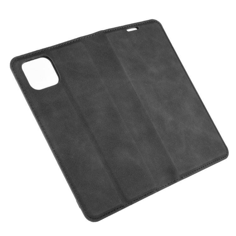 For Oppo A92s Retro-skin Business Magnetic Suction Leather Case with Holder &amp; Card Slots &amp; Wallet, For OPPO A92s