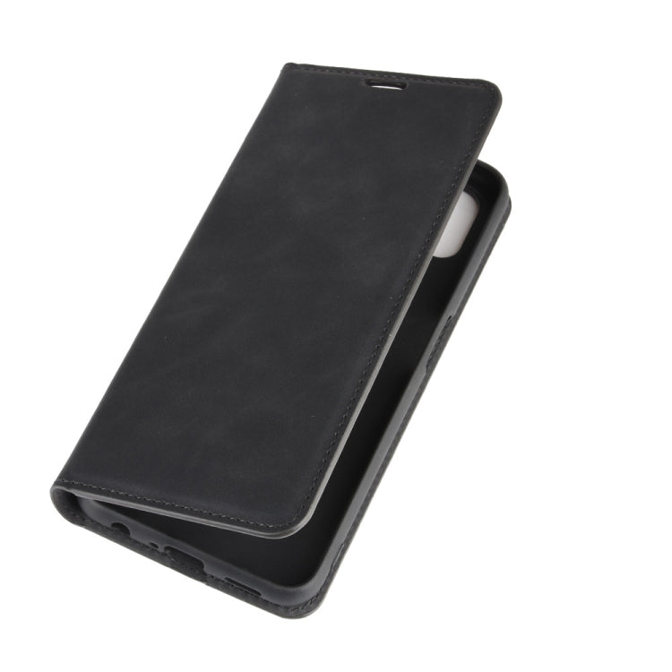 For Oppo A92s Retro-skin Business Magnetic Suction Leather Case with Holder & Card Slots & Wallet, For OPPO A92s