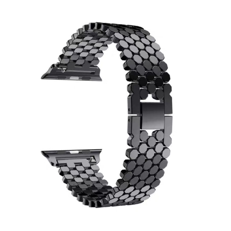 For Apple Watch Series 5 & 4 44mm / 3 & 2 & 1 42mm Honeycomb Stainless Steel Watchband Strap, For Apple Watch Series 5 & 4 44mm