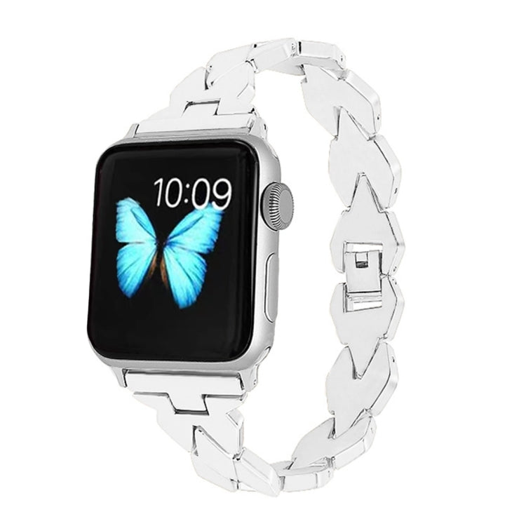 Apple Watch Series 5 &amp; 4 40mm / 3 &amp; 2 &amp; 1 38mm Diamond Stainless Steel Band, For Apple Watch Series 5 &amp; 4 40mm