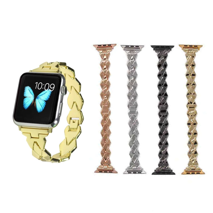 Apple Watch Series 5 & 4 40mm / 3 & 2 & 1 38mm Diamond Stainless Steel Band, For Apple Watch Series 5 & 4 40mm