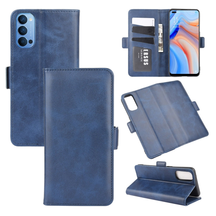 For OPPO Reno 4 5G Dual-side Magnetic Buckle Horizontal Flip Leather Case with Holder & Card Slots & Wallet, For OPPO Reno 4 5G
