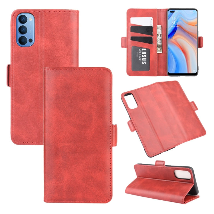 For OPPO Reno 4 5G Dual-side Magnetic Buckle Horizontal Flip Leather Case with Holder & Card Slots & Wallet, For OPPO Reno 4 5G, For OPPO Reno4 5G