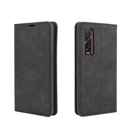 For OPPO Find X2 Pro Retro-skin Business Magnetic Suction Leather Case with Holder & Card Slots & Wallet, For OPPO Find X2 Pro