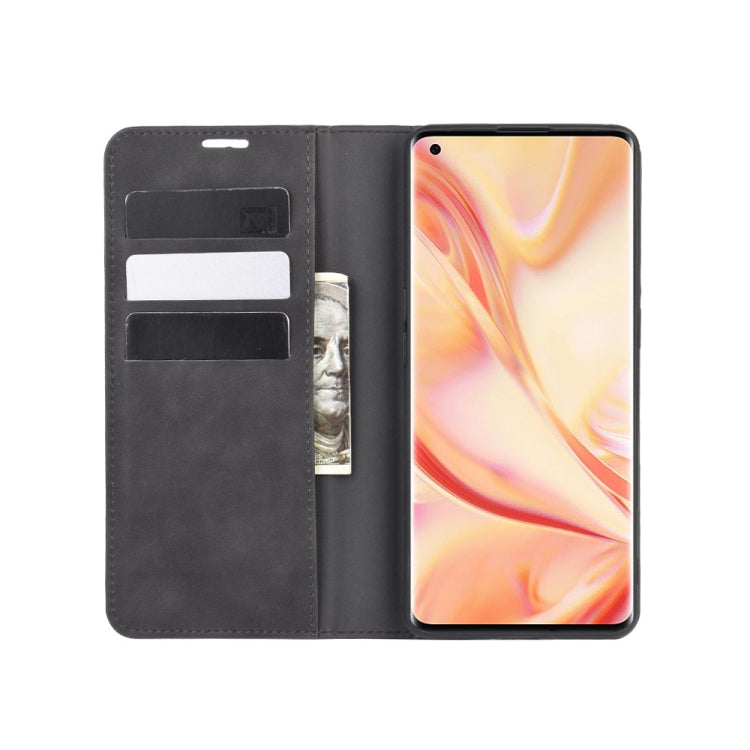 For OPPO Find X2 Pro Retro-skin Business Magnetic Suction Leather Case with Holder & Card Slots & Wallet, For OPPO Find X2 Pro