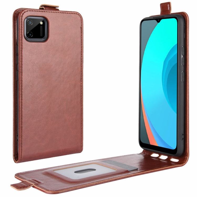 For Realme C11 R64 Texture Single Vertical Flip Leather Protective Case with Card Slots & Photo Frame, For OPPO Realme C11