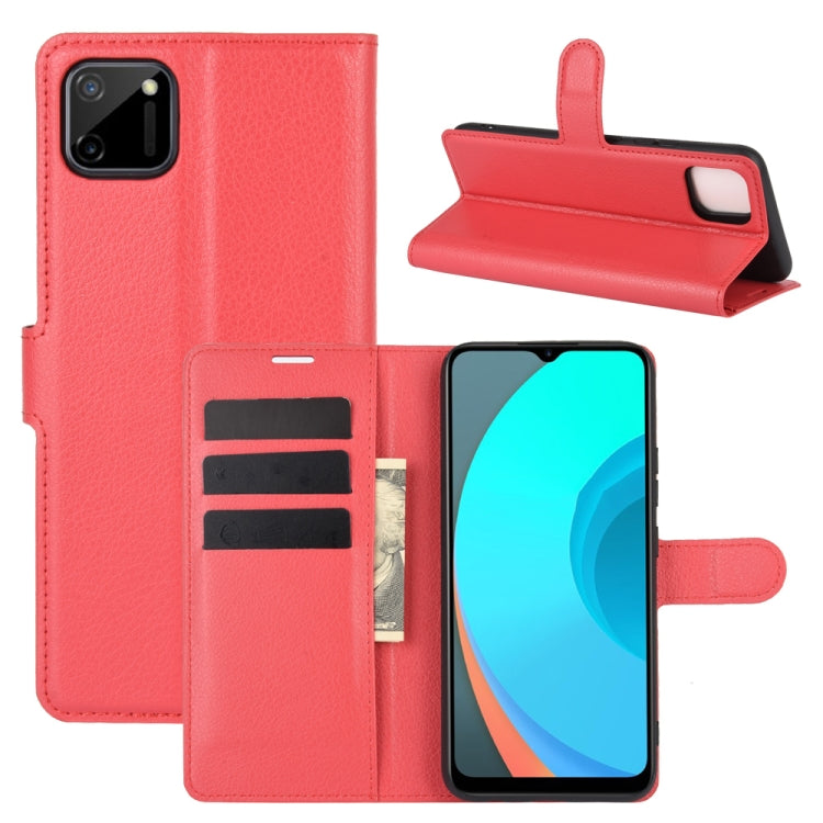 For OPPO Realme C11 Litchi Texture Horizontal Flip Protective Case with Holder & Card Slots & Wallet, For OPPO Realme C11