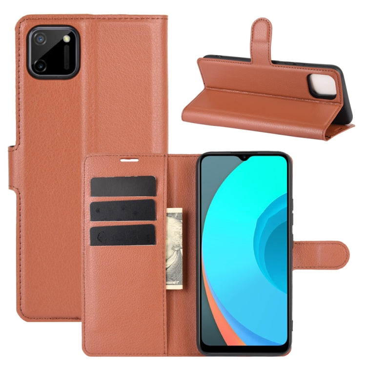 For OPPO Realme C11 Litchi Texture Horizontal Flip Protective Case with Holder & Card Slots & Wallet, For OPPO Realme C11