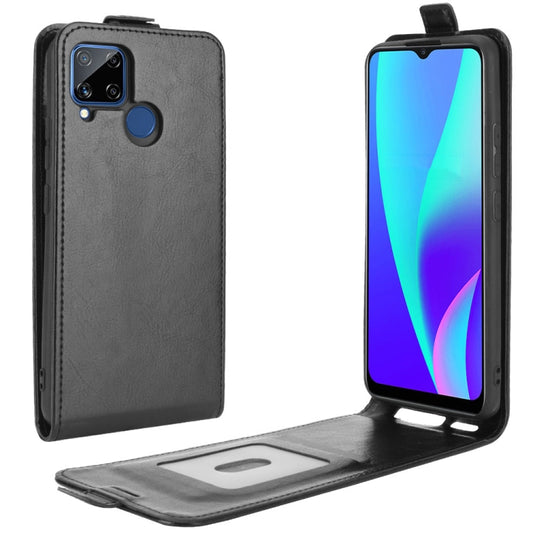 For Realme C15 R64 Texture Single Vertical Flip Leather Protective Case with Card Slots &amp; Photo Frame, For OPPO Realme C15