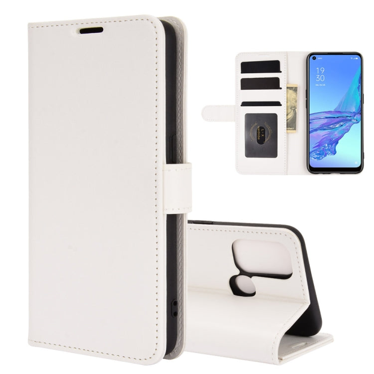 For OPPO A53 2020/OPPO A32 2020 R64 Texture Single Horizontal Flip Protective Case with Holder &amp; Card Slots &amp; Wallet&amp; Photo Frame, For OPPO A53 2020