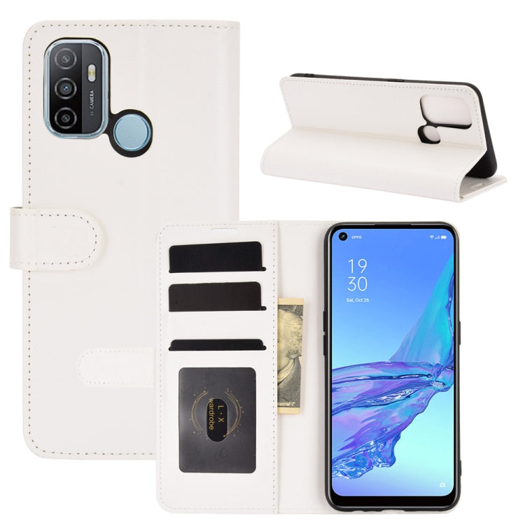 For OPPO A53 2020/OPPO A32 2020 R64 Texture Single Horizontal Flip Protective Case with Holder &amp; Card Slots &amp; Wallet&amp; Photo Frame, For OPPO A53 2020