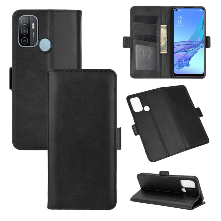 For OPPO A53 2020/OPPO A32 2020 Dual-side Magnetic Buckle Horizontal Flip Leather Case with Holder & Card Slots & Wallet, For OPPO A53 2020