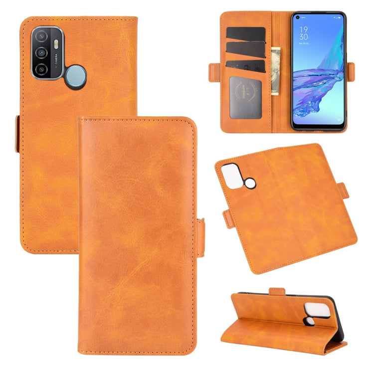 For OPPO A53 2020/OPPO A32 2020 Dual-side Magnetic Buckle Horizontal Flip Leather Case with Holder & Card Slots & Wallet, For OPPO A53 2020