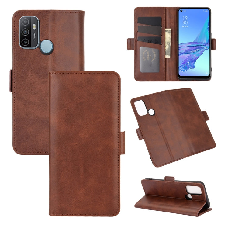 For OPPO A53 2020/OPPO A32 2020 Dual-side Magnetic Buckle Horizontal Flip Leather Case with Holder & Card Slots & Wallet, For OPPO A53 2020