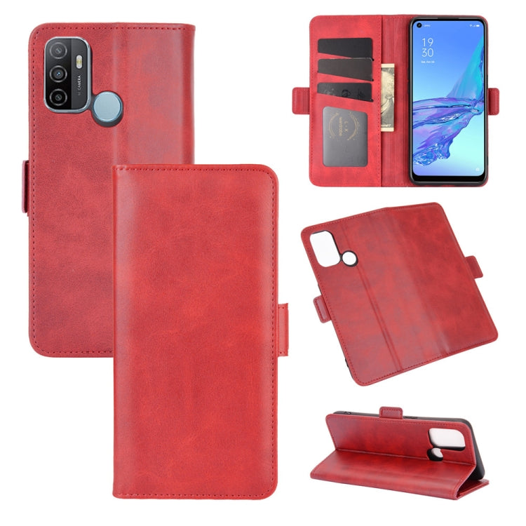 For OPPO A53 2020/OPPO A32 2020 Dual-side Magnetic Buckle Horizontal Flip Leather Case with Holder & Card Slots & Wallet, For OPPO A53 2020