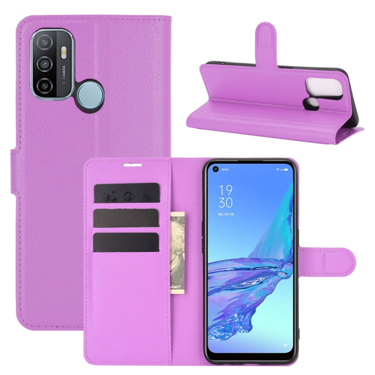 For OPPO A53 2020/OPPO A32 2020 Litchi Texture Horizontal Flip Protective Case with Holder & Card Slots & Wallet, For OPPO A53 2020