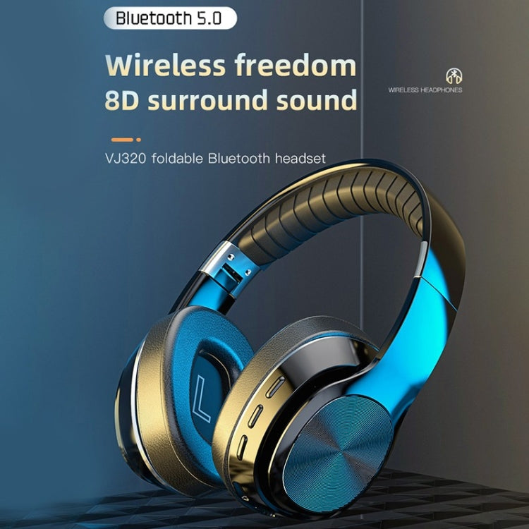 VJ320 Bluetooth 5.0 Head-mounted Foldable Wireless Headphones Support TF Card with Mic, VJ320 Red, VJ320 White, VJ320 Black, VJ320 Blue