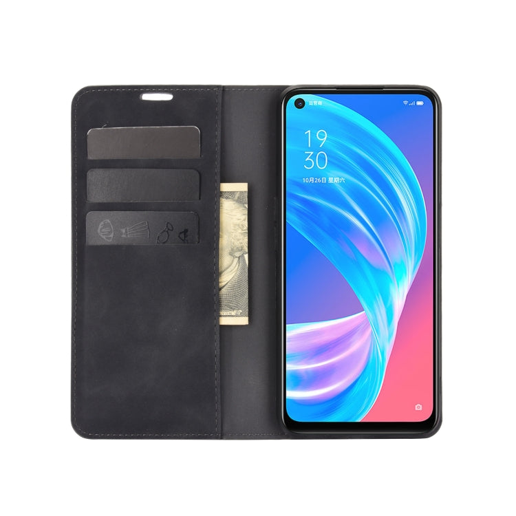 For OPPO A72 / A73 5G Retro-skin Business Magnetic Suction Leather Case with Holder &amp; Card Slots &amp; Wallet, For OPPO A72 / A73 5G