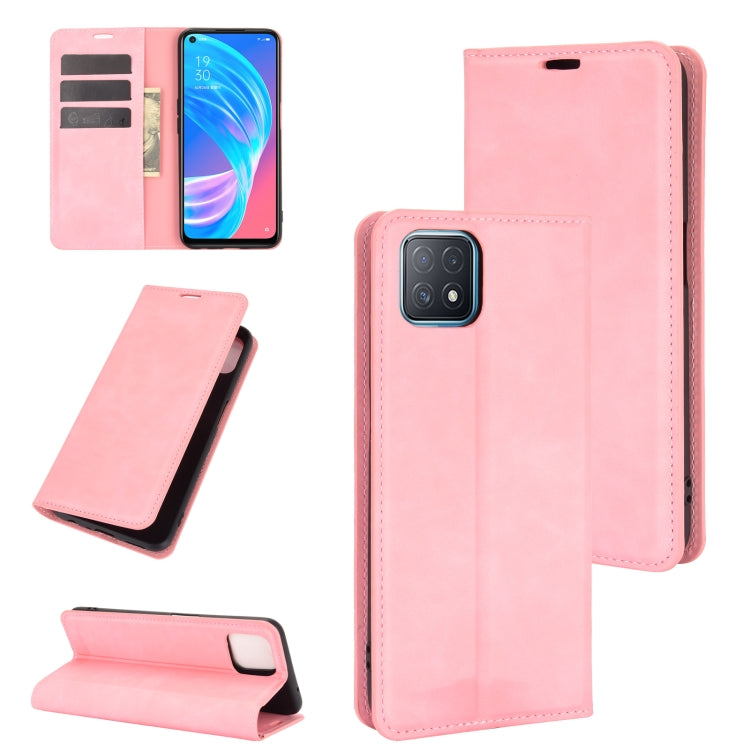 For OPPO A72 / A73 5G Retro-skin Business Magnetic Suction Leather Case with Holder & Card Slots & Wallet, For OPPO A72 / A73 5G