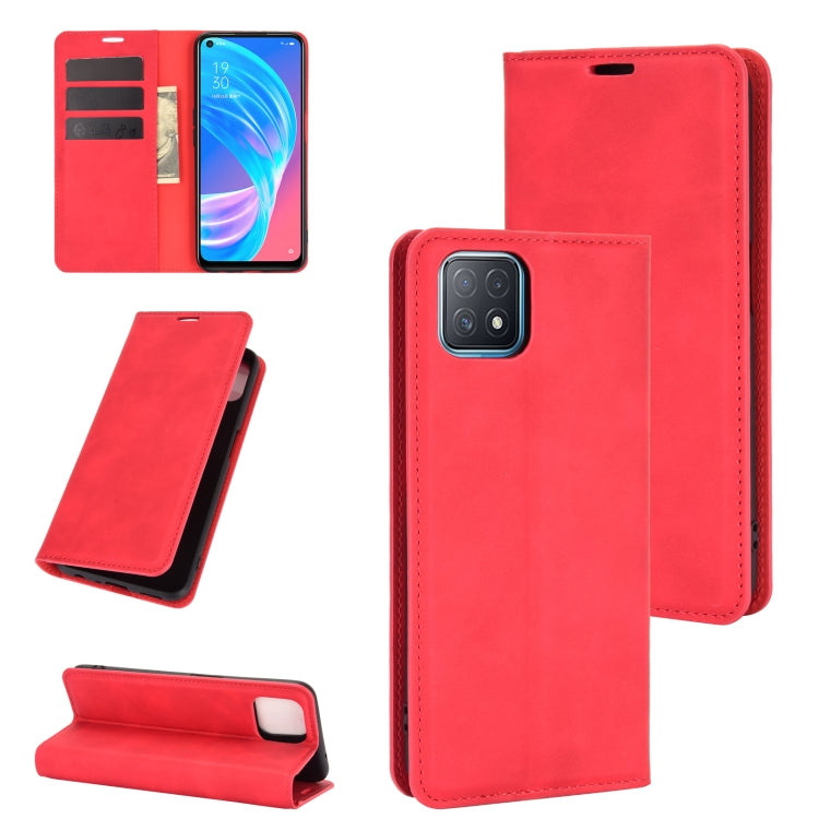 For OPPO A72 / A73 5G Retro-skin Business Magnetic Suction Leather Case with Holder &amp; Card Slots &amp; Wallet, For OPPO A72 / A73 5G