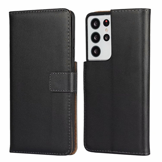 Plain Texture Cowhide Leather Horizontal Flip Case with Magnetic Clasp & Holder & Card Slots & Wallet, For Samsung Galaxy S21 Ultra 5G, For Samsung Galaxy S21 Plus 5G, For Samsung Galaxy S21 5G, For Samsung Galaxy A52 5G, For Samsung Galaxy A42 5G�����...
