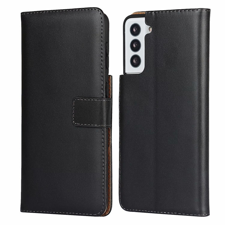 Plain Texture Cowhide Leather Horizontal Flip Case with Magnetic Clasp & Holder & Card Slots & Wallet