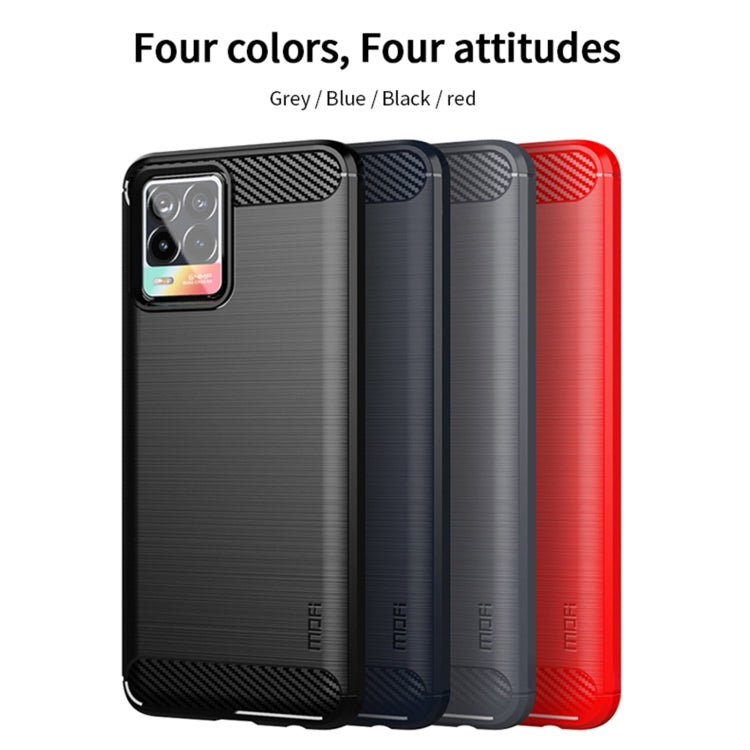 For OPPO Realme 8 / 8 Pro MOFI Gentleness Series Brushed Texture Carbon Fiber Soft TPU Case(Black), For OPPO Realme 8 / 8 Pro