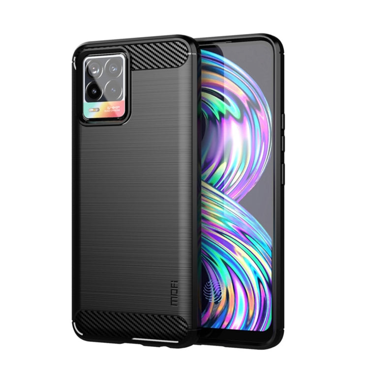 For OPPO Realme 8 / 8 Pro MOFI Gentleness Series Brushed Texture Carbon Fiber Soft TPU Case(Black), For OPPO Realme 8 / 8 Pro