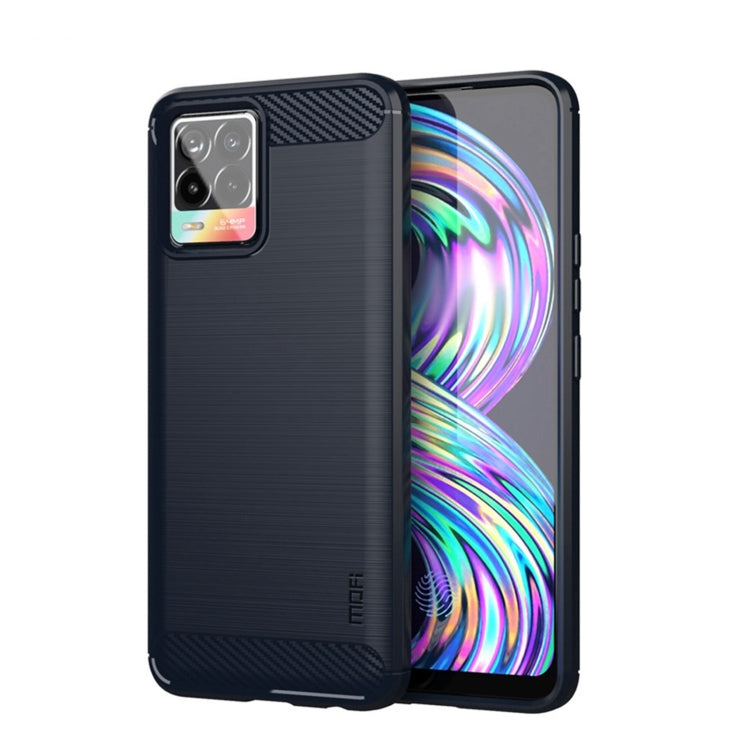 For OPPO Realme 8 / 8 Pro MOFI Gentleness Series Brushed Texture Carbon Fiber Soft TPU Case(Black), For OPPO Realme 8 / 8 Pro