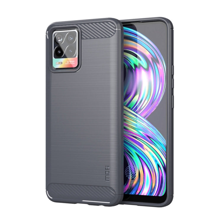 For OPPO Realme 8 / 8 Pro MOFI Gentleness Series Brushed Texture Carbon Fiber Soft TPU Case(Black), For OPPO Realme 8 / 8 Pro