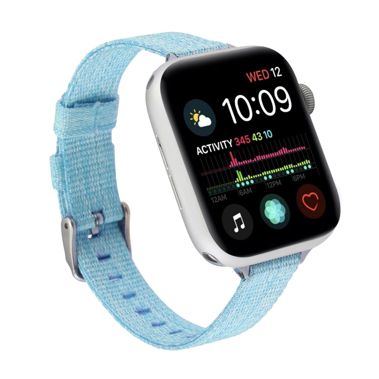 Woven Canvas Nylon Wrist Strap Watch Band, For Series 7 41mm / 6 & SE & 5 & 4 40mm / 3 & 2 & 1 38mm, For Series 7 45mm / 6 & SE & 5 & 4 44mm / 3 & 2 & 1 42mm