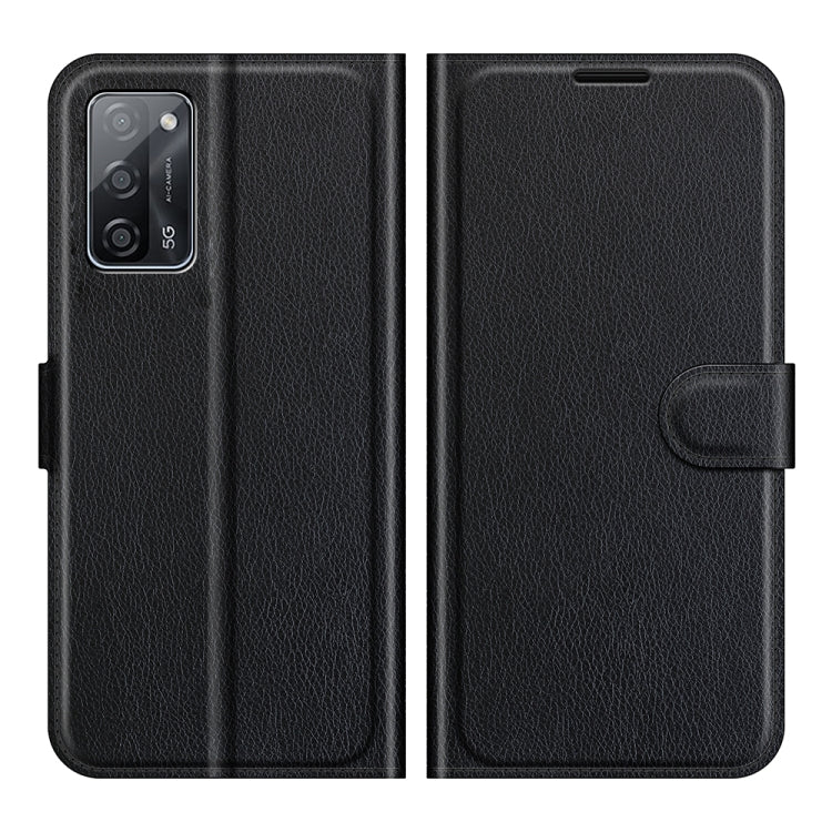 For OPPO A55 5G Litchi Texture Horizontal Flip Protective Case with Holder & Card Slots & Wallet, For OPPO A55 5G