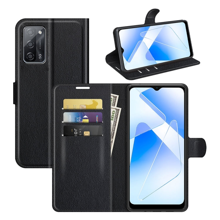 For OPPO A55 5G Litchi Texture Horizontal Flip Protective Case with Holder & Card Slots & Wallet, For OPPO A55 5G