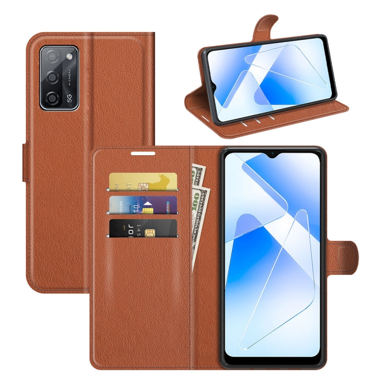 For OPPO A55 5G Litchi Texture Horizontal Flip Protective Case with Holder & Card Slots & Wallet, For OPPO A55 5G