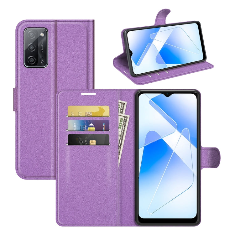 For OPPO A55 5G Litchi Texture Horizontal Flip Protective Case with Holder & Card Slots & Wallet, For OPPO A55 5G