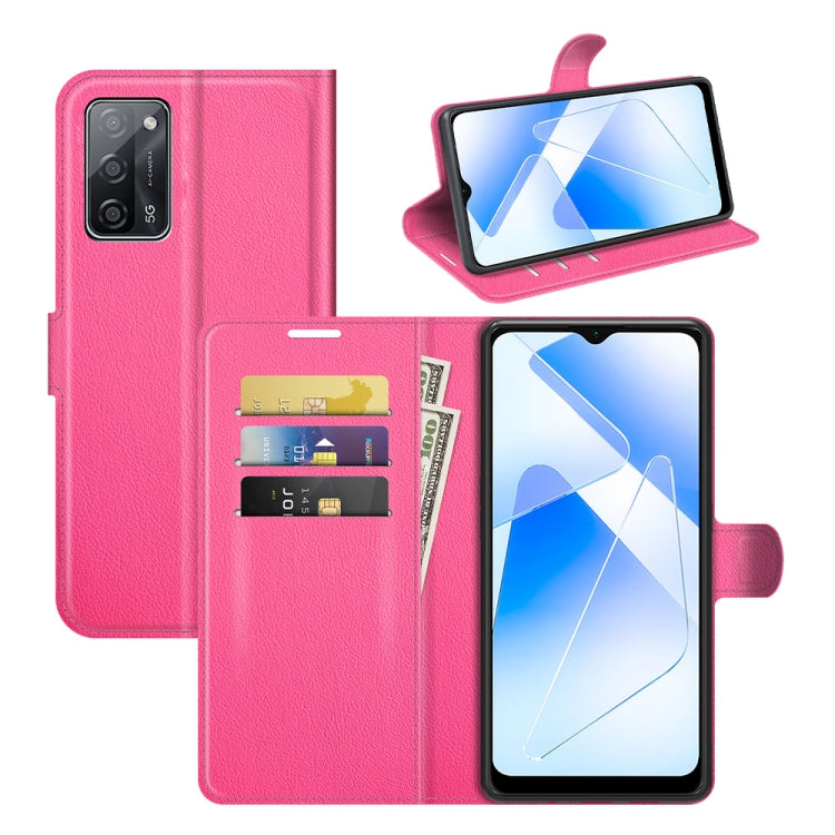 For OPPO A55 5G Litchi Texture Horizontal Flip Protective Case with Holder & Card Slots & Wallet, For OPPO A55 5G