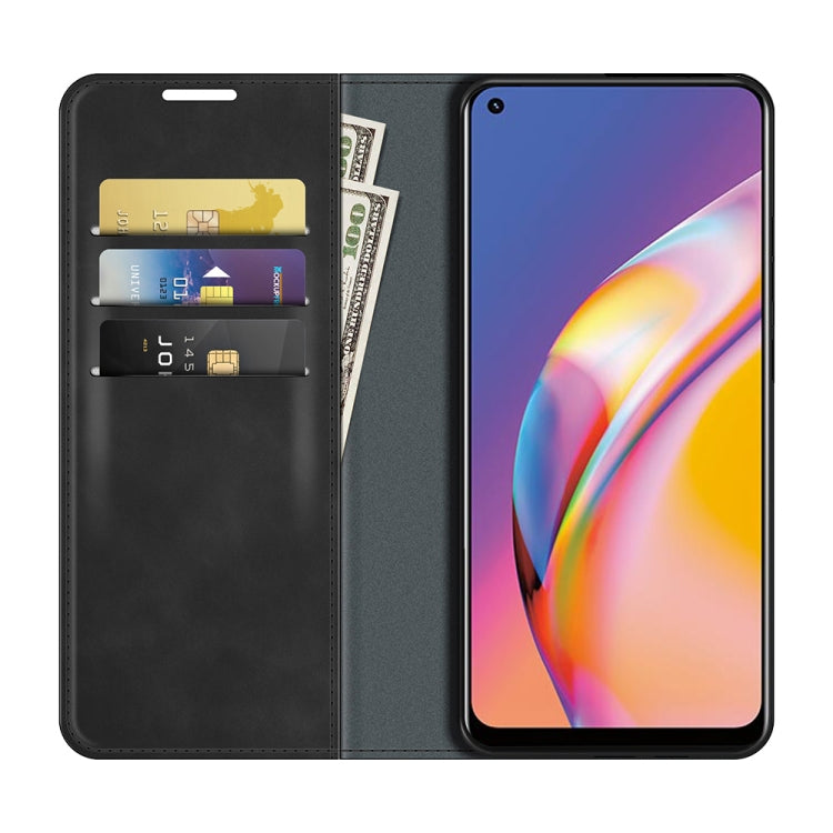 For OPPO A94 4G / F19 Pro / Reno5 Lite Retro-skin Business Magnetic Suction Leather Case with Holder & Card Slots & Wallet, For OPPO A94 4G