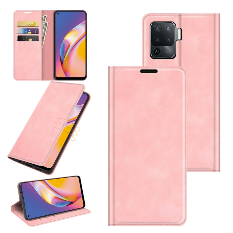 For OPPO A94 4G / F19 Pro / Reno5 Lite Retro-skin Business Magnetic Suction Leather Case with Holder & Card Slots & Wallet, For OPPO A94 4G