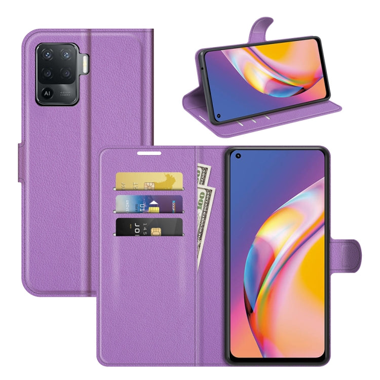 For OPPO A94 4G / F19 Pro / Reno 5 Lite Litchi Texture Horizontal Flip Protective Case with Holder & Card Slots & Wallet, For OPPO A94 4G