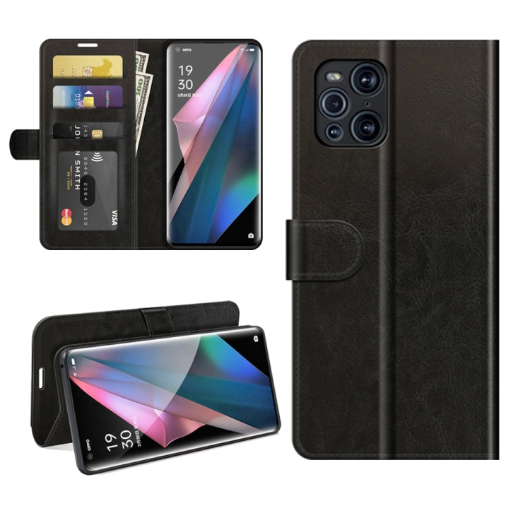 For OPPO Find X3 Pro / Find X3 R64 Texture Single Horizontal Flip Protective Case with Holder & Card Slots & Wallet& Photo Frame, For OPPO Find X3 Pro