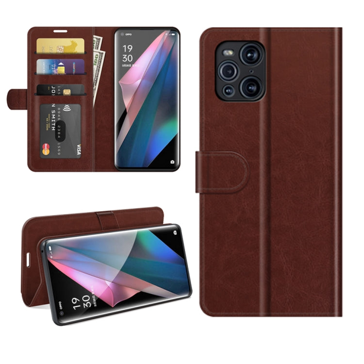 For OPPO Find X3 Pro / Find X3 R64 Texture Single Horizontal Flip Protective Case with Holder & Card Slots & Wallet& Photo Frame, For OPPO Find X3 Pro